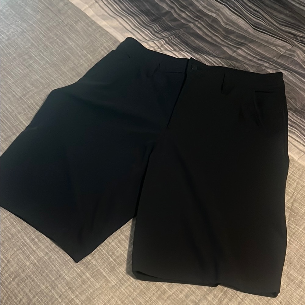 lululemon athletica Black Men's Flat Front Shorts